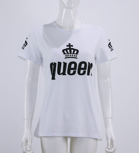 Title 4, Couple Personality Loose Pullover Short Sleeves...