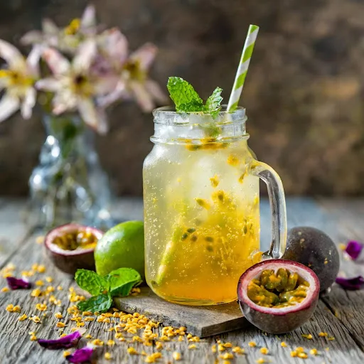 Passion Fruit Sparkler Mocktail [450 Ml, Mason Jar]