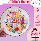 Sticker 2D Cute, Charm 3D Nổi Dễ Thương Có Sẵn Keo Dán Bình Nước, Ly Nước, Kệ Đựng Bút - Tina’s House