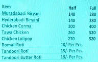 A-one Biryani Moradabad Wale menu 1