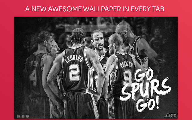 San Antonio Spurs Wallpaper HD Custom New Tab