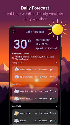 Screenshot Weather Forecast & Rain Radar