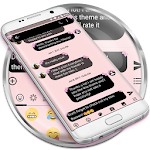 Cover Image of Скачать SMS-сообщения Bow Pink Pastel Theme 3.0 APK