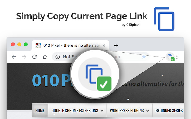 Simply Copy Current Page Link chrome extension