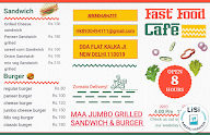 Maa Jumbo Grilled Sandwich & Burger menu 1