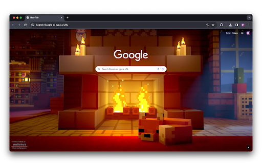 Minecraft Fireplace Live Wallpaper