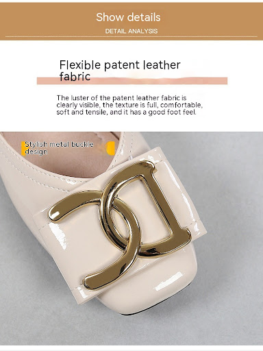 Title 3, Womens flat square toe low-cut low heel work a...