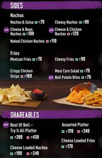 Taco Bell menu 