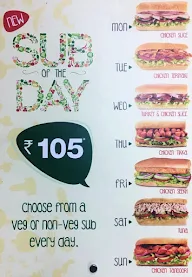 Subway menu 4