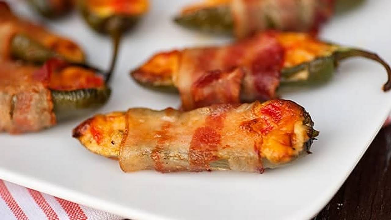 Sausage Stuffed Jalapenos Wrapped in Bacon - The Food Hussy