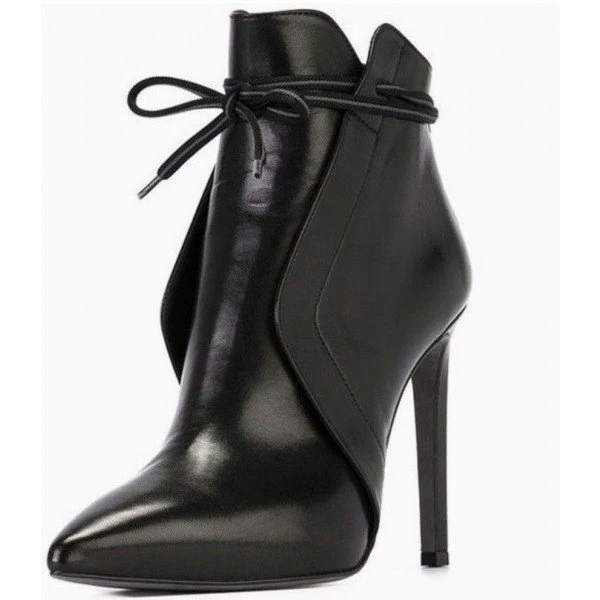 Title 1, Bottines à lacets à bout pointu Stiletto, le ch...