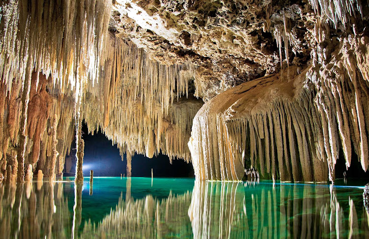 Rio Secreto is an unusual underground river that you can explore in Playa del Carmen, Mexico.