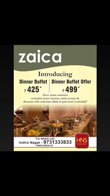 Zaica Dine & Wine menu 