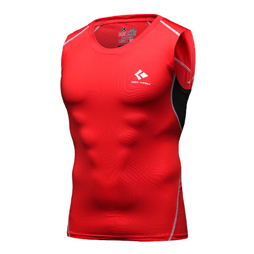 Title 8, Mens tights training vest, sleeveless fitness ...
