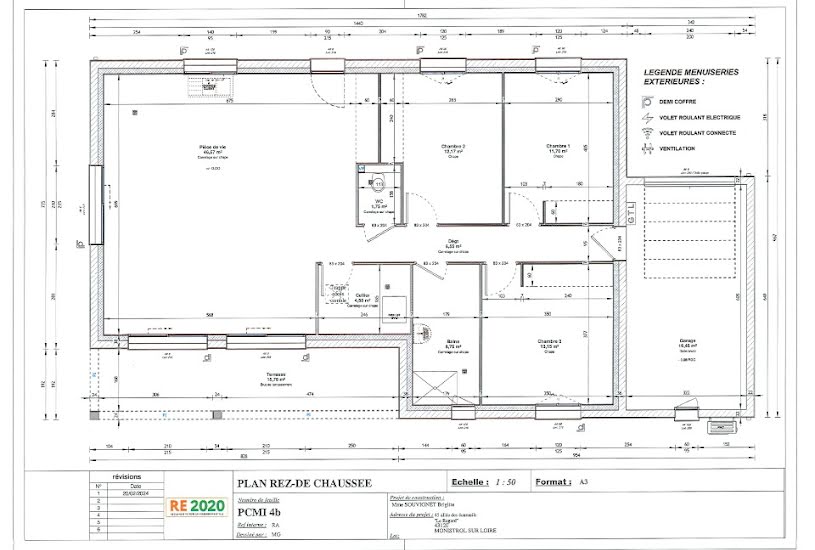  Vente Terrain + Maison - Terrain : 1 250m² - Maison : 103m² à Monistrol-sur-Loire (43120) 