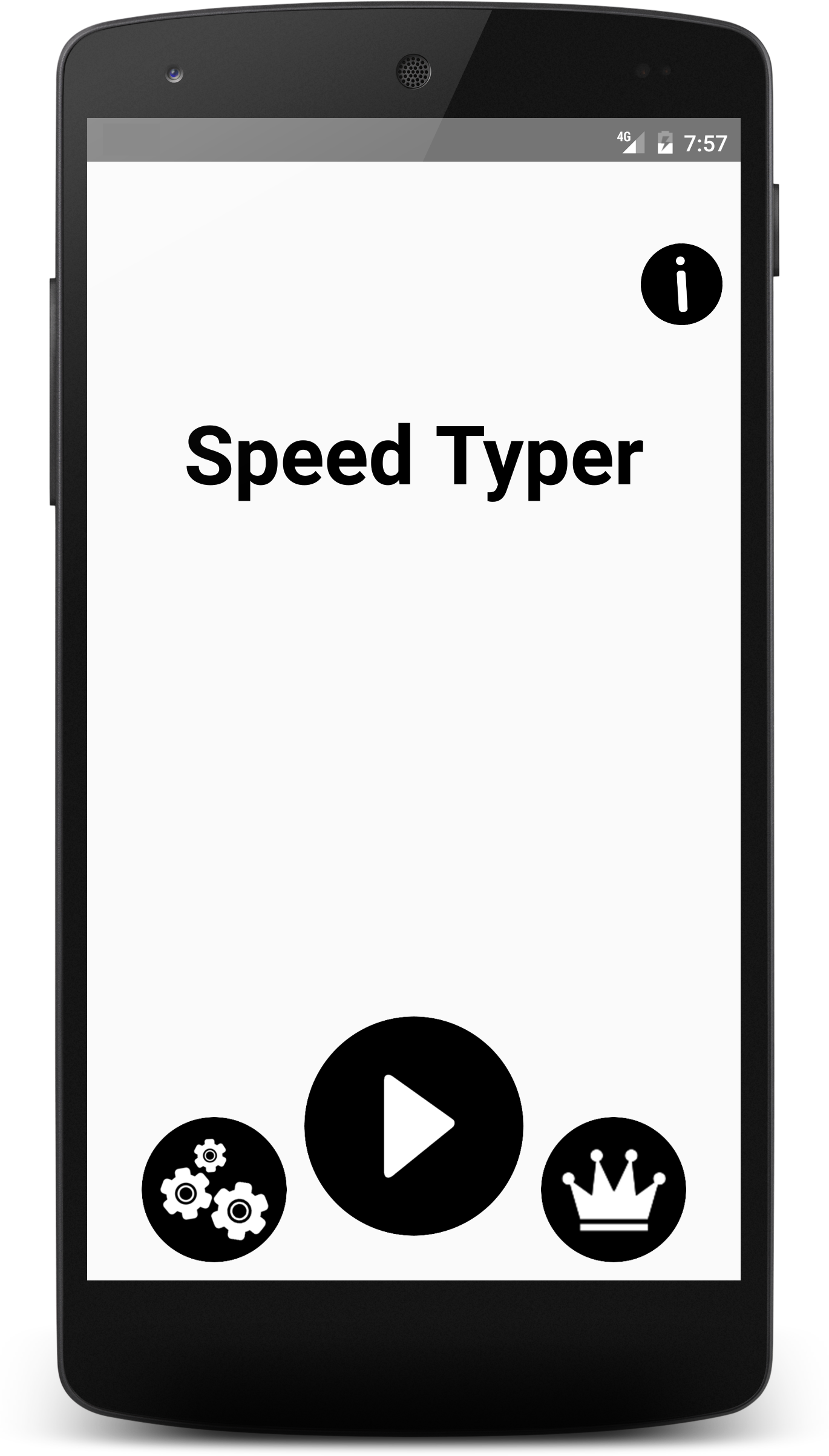 Android application SpeedTyper screenshort