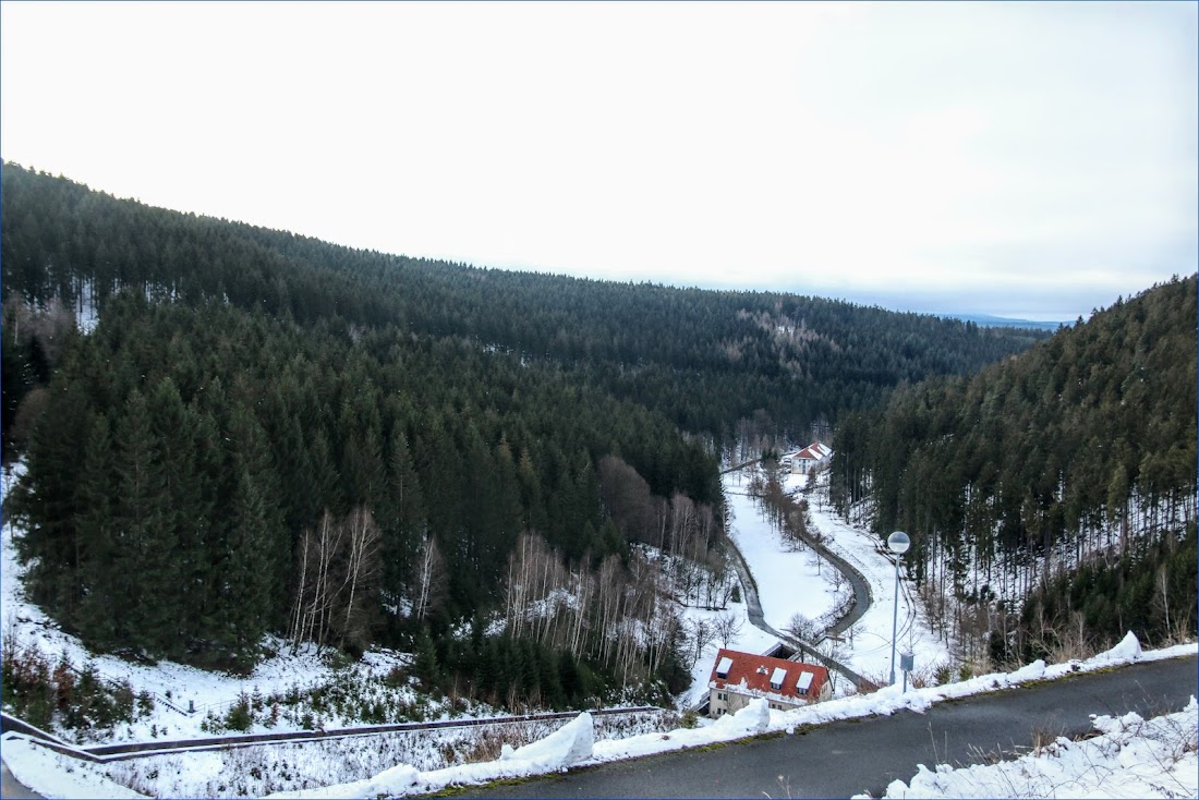 Тюрингенский лес (Thüringer Wald) и Айзенах в январе 2022.