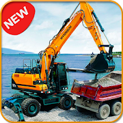 Heavy Excavator Crane 3D – City Construction Truck  Icon