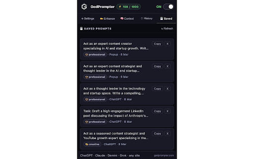 GodPrompter – AI Prompt Enhancer screenshot 4