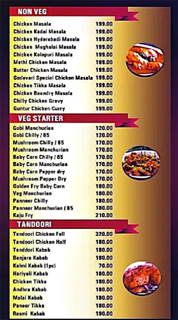 Hotel Godavari menu 