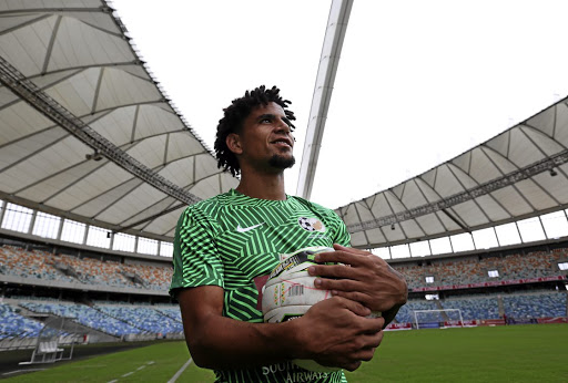 Keagan Dolly during practice at Moses Mabhida Stadium before yesterday's game against Libya.