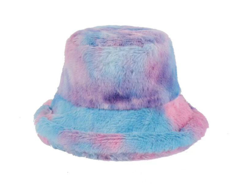 Title 4, Rainbow Tie-dye Rabbit Hair Pot Hat Fisherman