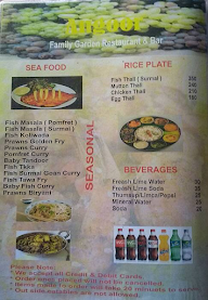 Angoor Family Garden Restaurant menu 2