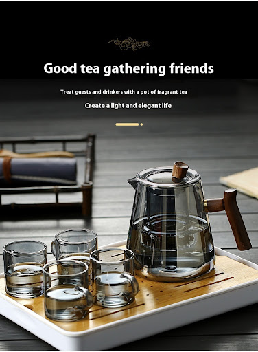 Title 4, Household Thick Heat-resistant Glass Teapot Set...