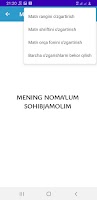 Mening Nomalum Sohibjamolim Screenshot 8 of 9