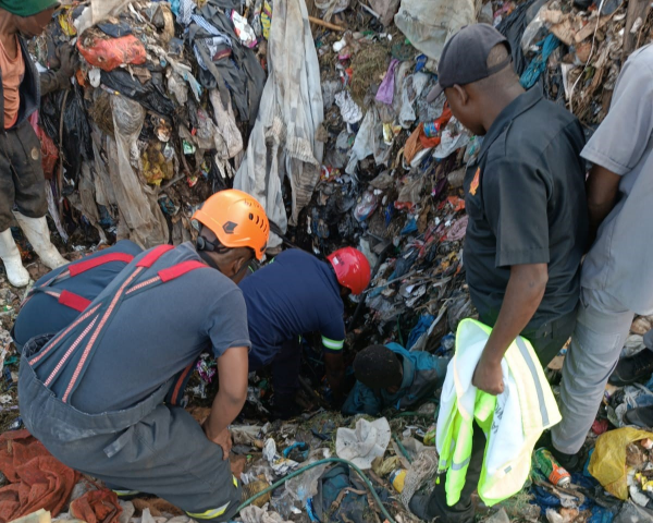 Search and rescue and other services are attending to a landfill collapse in Ennerdale, where five people were reported missing on Thursday. One fatality has been confirmed.