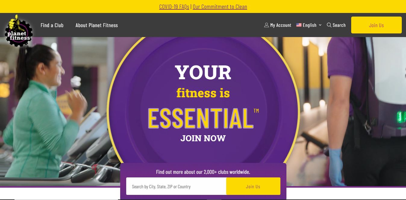 Planet Fitness website.