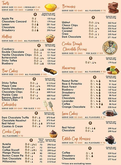 7th Heaven menu 