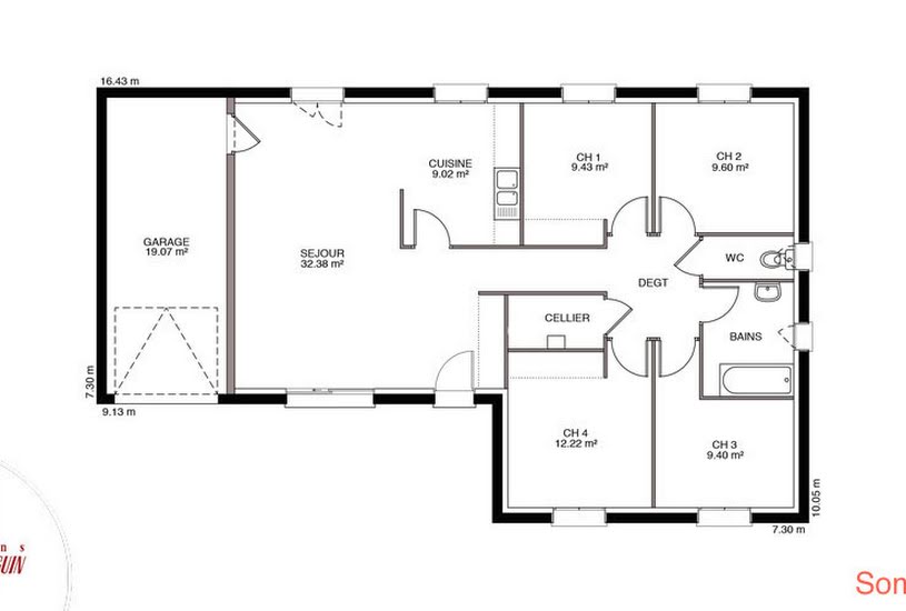  Vente Terrain + Maison - Terrain : 931m² - Maison : 80m² à Connantre (51230) 