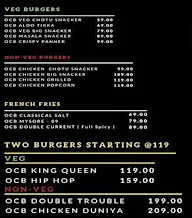 Obsession Cute Burger menu 1