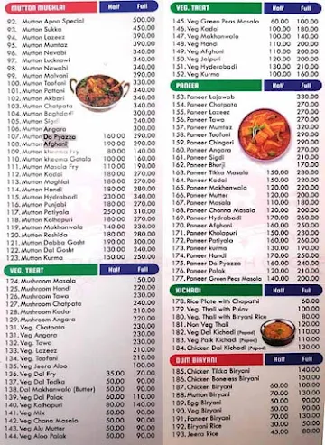 Apna Family Restaurant menu 