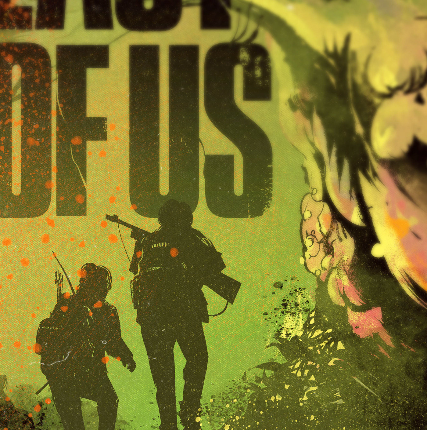 Illustration for poster inspired by HBO The Last of Us series — detail