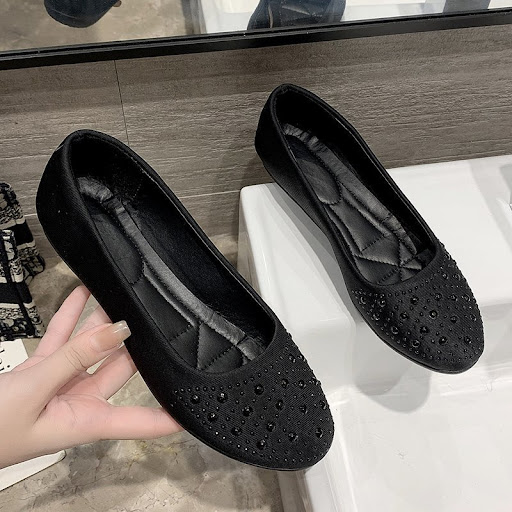 Title 4, Womens Round Head Shoes with Hot Drill, provid...
