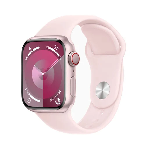 Đồng hồ Apple Watch Series 9 4G 41mm Pink (Vỏ Nhôm Dây Silicone - S/M) (MRHY3SA/A)