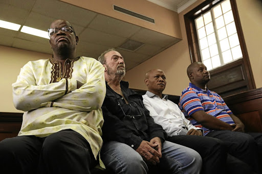 France Hlakudi, left, here during a previous appearance in the Pretoria regional court, where he asked the court to drop fraud charges against him related to tax evasion valued at R30m.