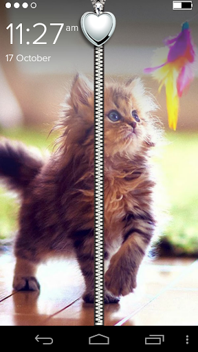 Cute Kitten Zipper Lockscreen