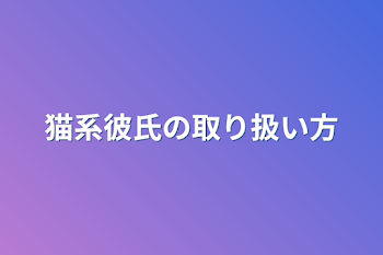 猫系彼氏の取り扱い方