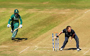 South Africa's Trisha Chetty is run out  in the Women's Cricket World Cup match against England in  Bristol yesterday. England women won by 63 runs.