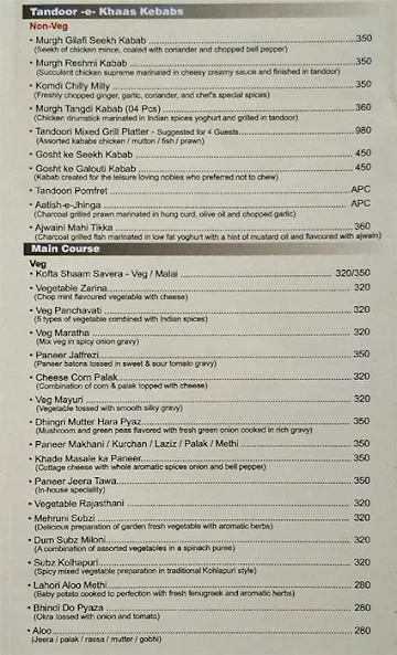 Namaste - Pure Veg Restaurant - Gcc Hotel & Club menu 