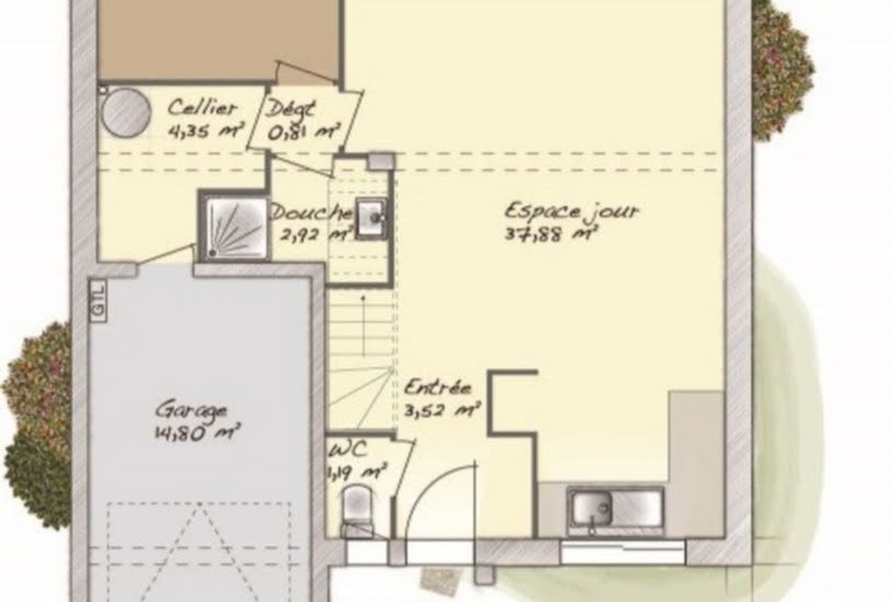  Vente Terrain + Maison - Terrain : 511m² - Maison : 113m² à Soignolles-en-Brie (77111) 