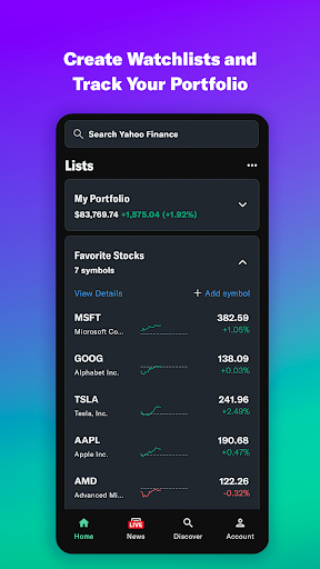 Screenshot Yahoo Finance: Stock News