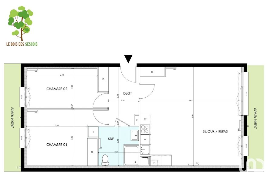 Vente appartement 3 pièces 72 m² à Bois-le-Roi (77590), 349 680 €