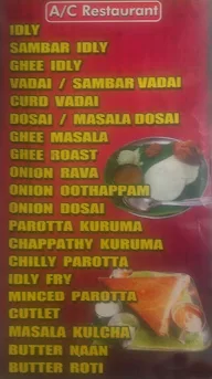 Hotel Natarajah menu 3