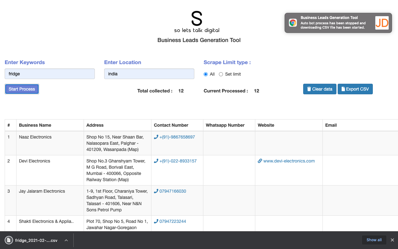 Business Leads Generation Tool Preview image 1