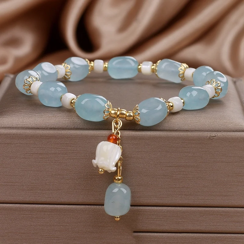 Title 1, Pulsera de cristal de aguamarina estilo hada Sw...