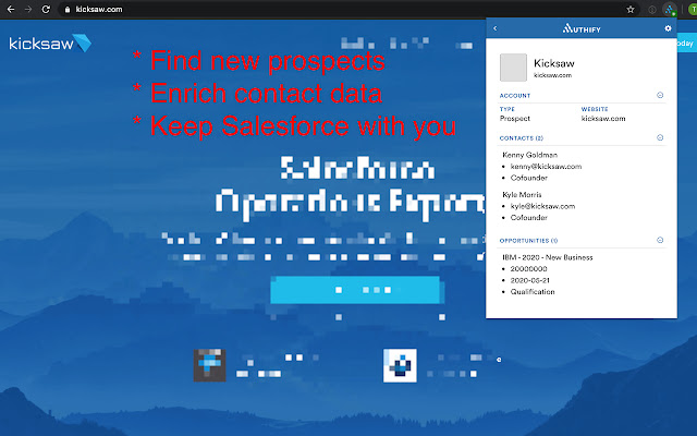 Authify for Salesforce chrome extension